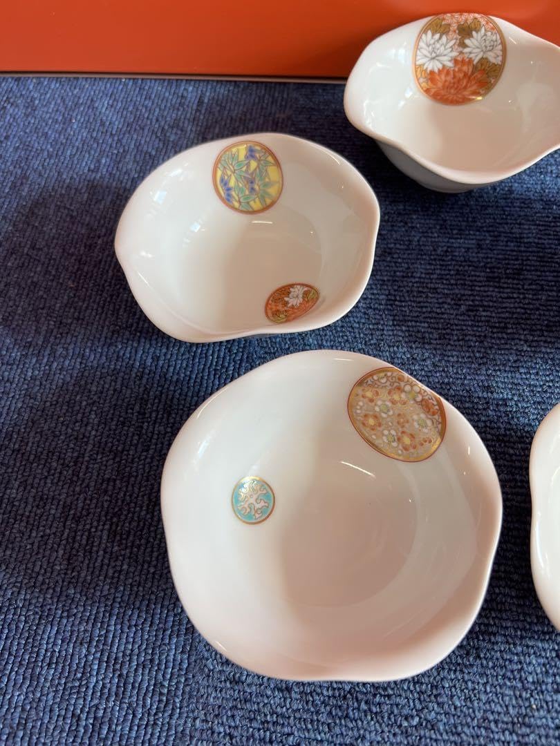 1385 深川製磁 寿赤絵 小皿揃 5客セット 未使用 【公式通販】